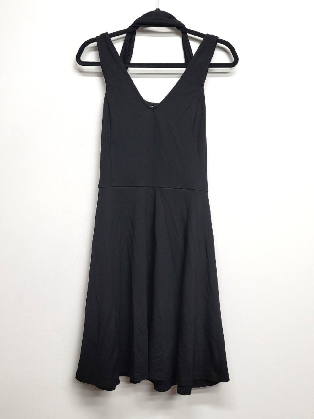 City Chic Black V-Neck Strappy Halter Fit & Flare Dress 20
